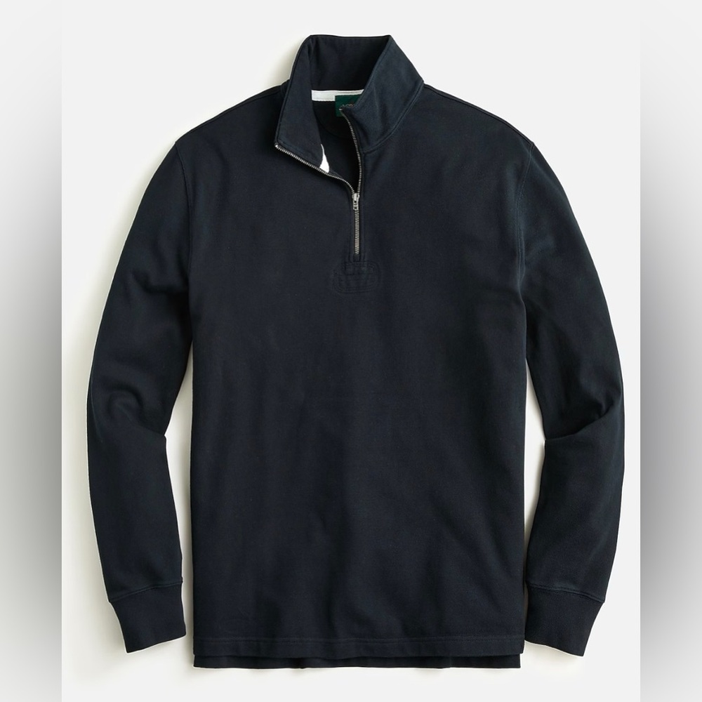 J.Crew Men’s L Half-Zip Rugby Shirt in Navy